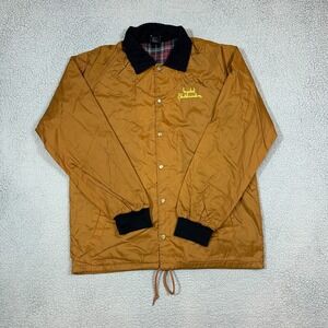 VTG Krooked Skateboarding Coaches Jacket Corduroy Collar Flannel Lined Mens XL